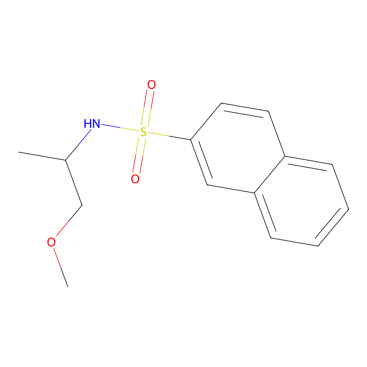 N-(1-methoxypropan-2-yl)naphthalene-2-sulfonamide molecular structure, CAS 851300-89-5