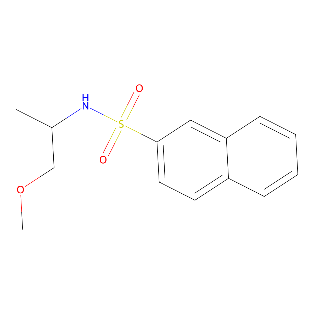 N-(1-methoxypropan-2-yl)naphthalene-2-sulfonamide molecular structure, CAS 851300-89-5