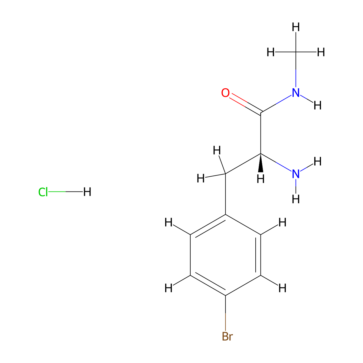 (2R)-2-amino-3-(4-bromophenyl)-N-methylpropanamidehydrochloride molecular structure, CAS 851307-37-4