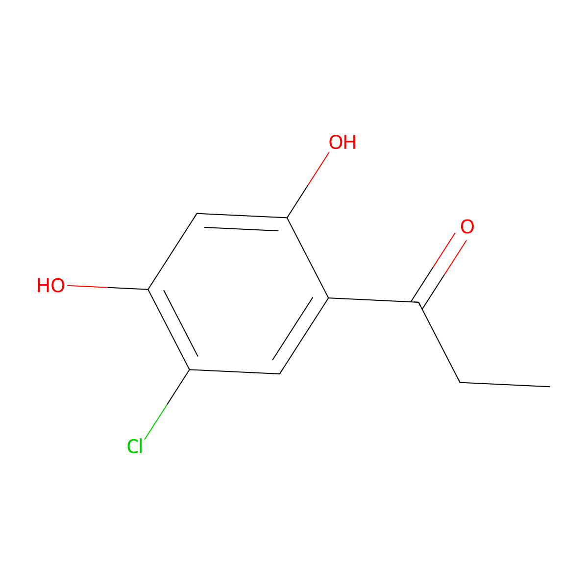 1-(5-Chloro-2,4-dihydroxyphenyl)-1-propanone molecular structure, CAS 85131-64-2