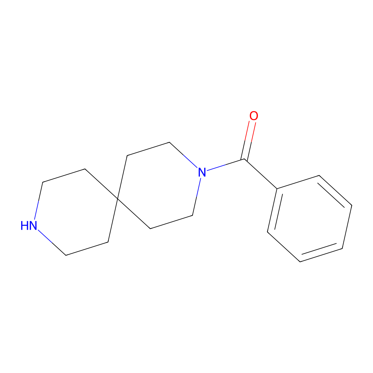 Phenyl(3,9-diazaspiro[5.5]undecan-3-YL)methanone molecular structure, CAS 851322-39-9