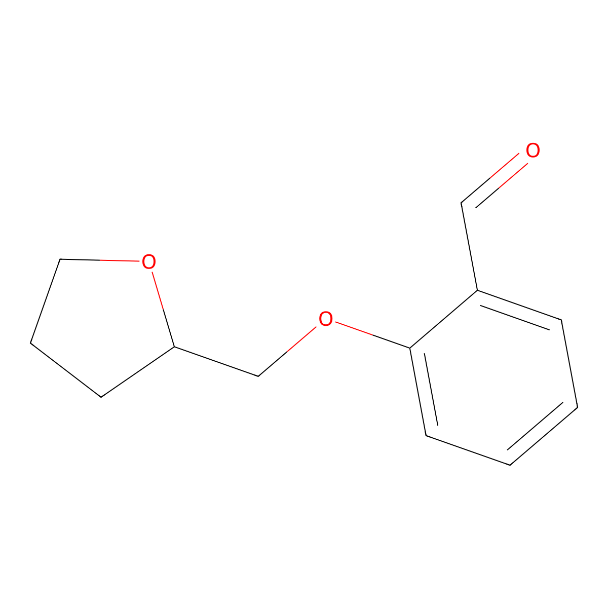 2-((Oxolan-2-yl)methoxy)benzaldehyde molecular structure, CAS 851324-26-0