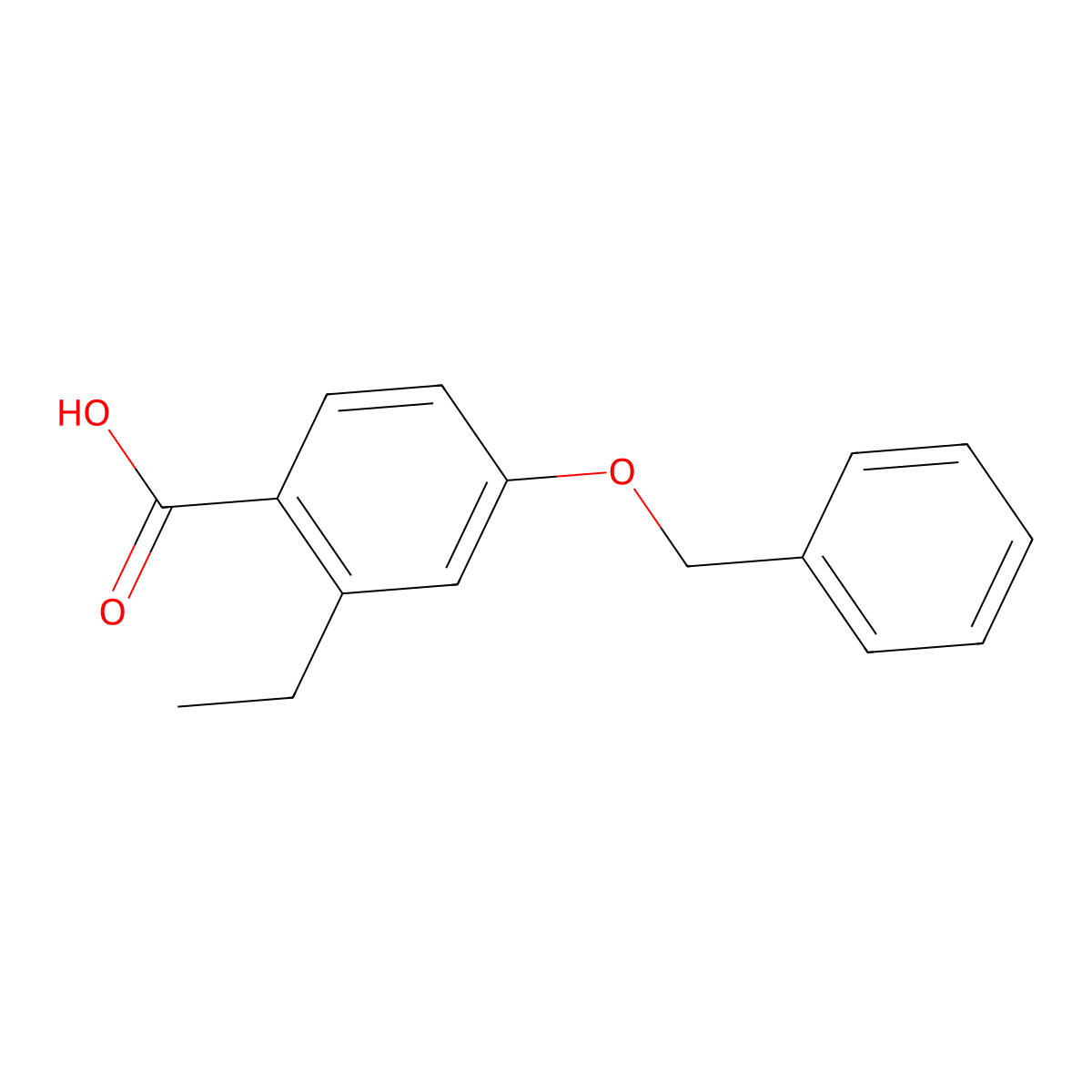 4-(Benzyloxy)-2-ethylbenzoic acid molecular structure, CAS 851334-65-1