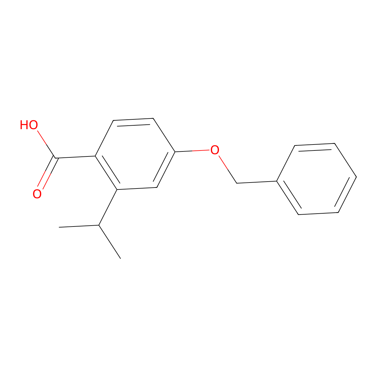 4-(Benzyloxy)-2-isopropylbenzoic acid molecular structure, CAS 851334-71-9
