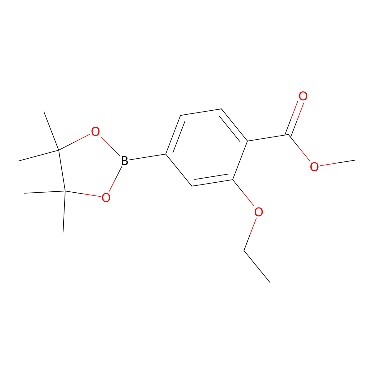 Methyl 2-ethoxy-4-(4,4,5,5-tetramethyl-1,3,2-dioxaborolan-2-yl)benzoate molecular structure, CAS 851334-98-0