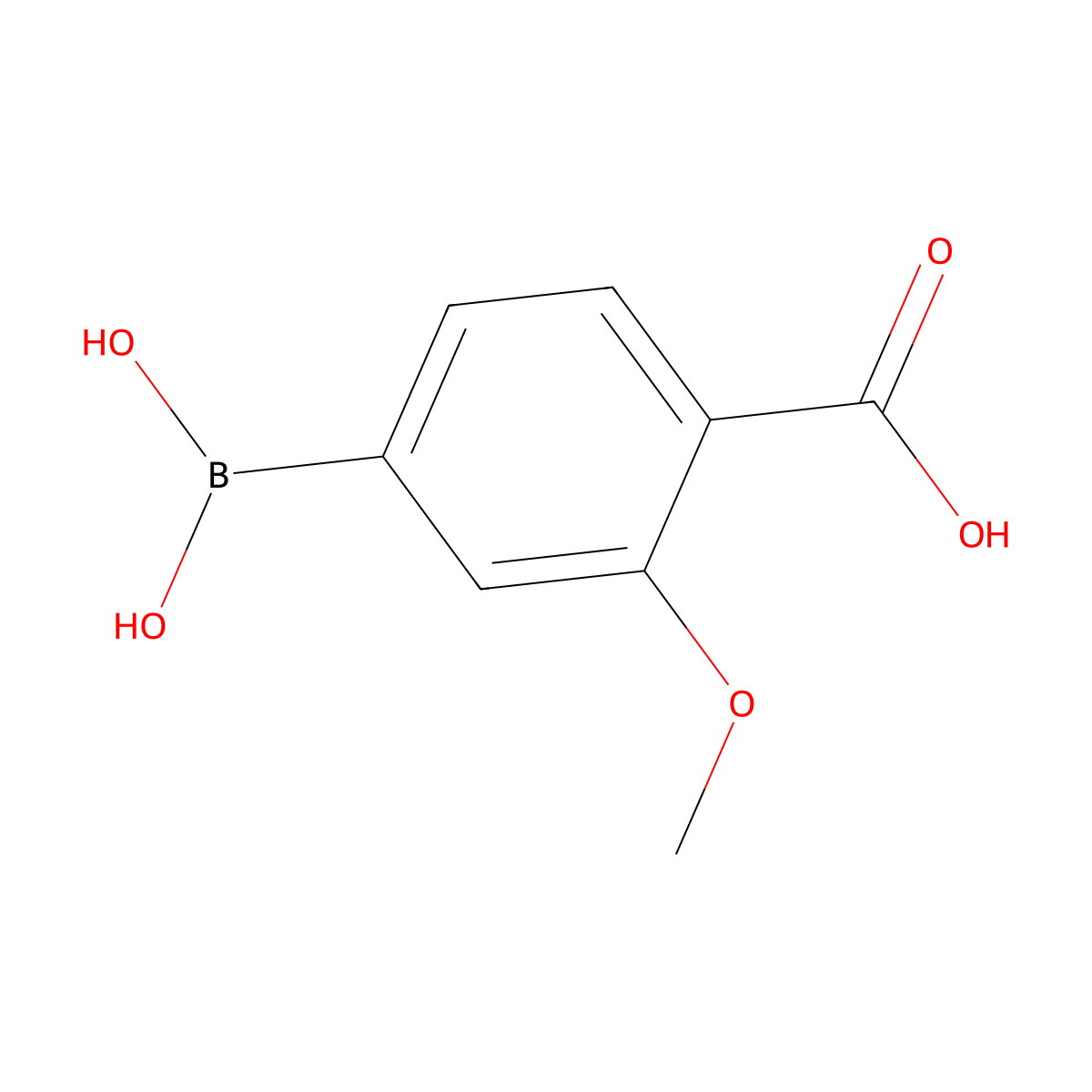 4-Borono-2-methoxybenzoic acid molecular structure, CAS 851335-12-1