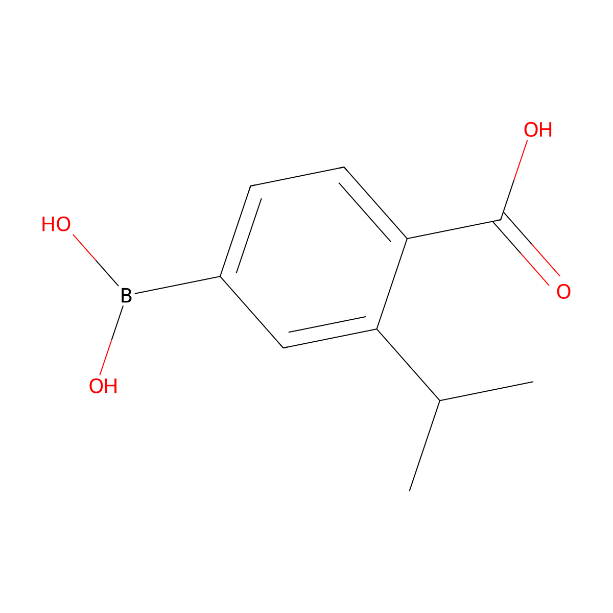 4-Carboxy-3-isopropylphenylboronic acid molecular structure, CAS 851335-14-3