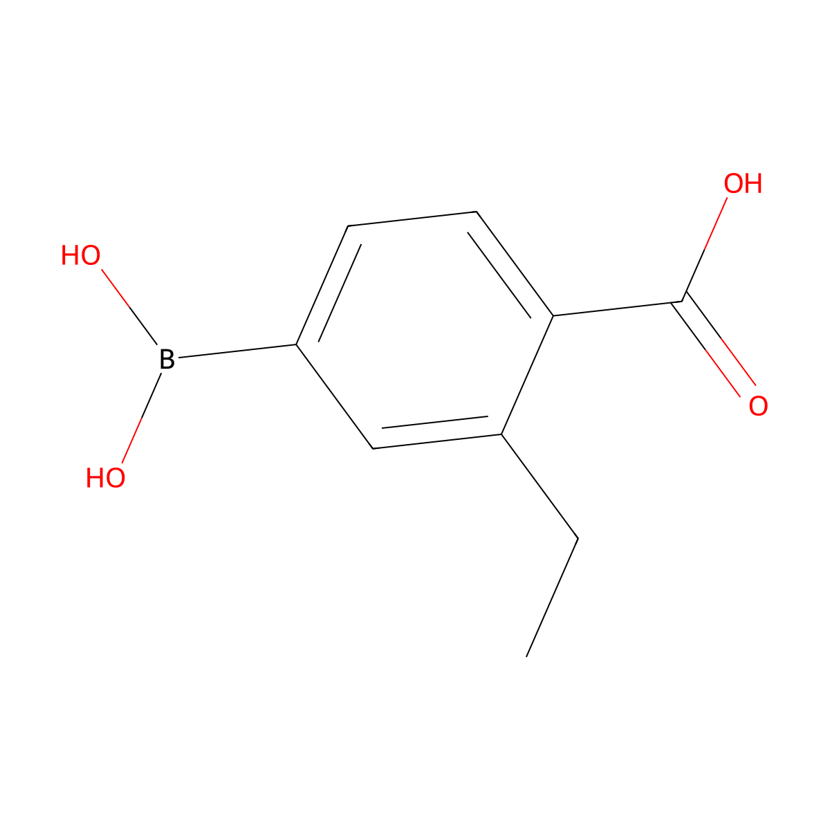 4-Borono-2-ethylbenzoic acid molecular structure, CAS 851335-16-5