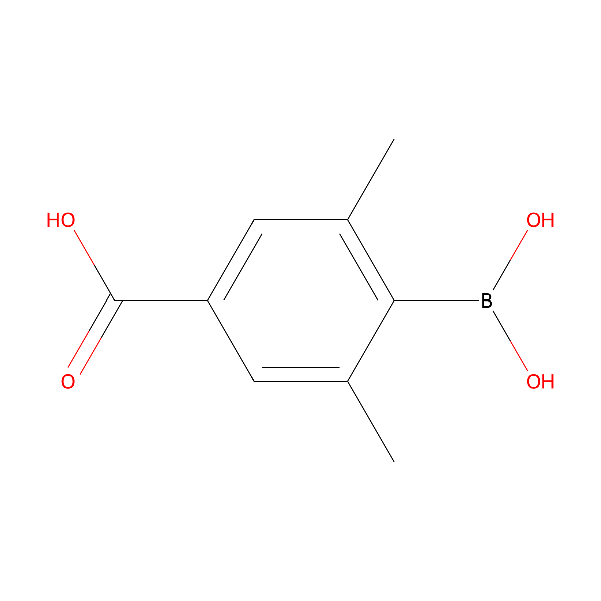 4-Borono-3,5-dimethylbenzoic acid molecular structure, CAS 851335-18-7