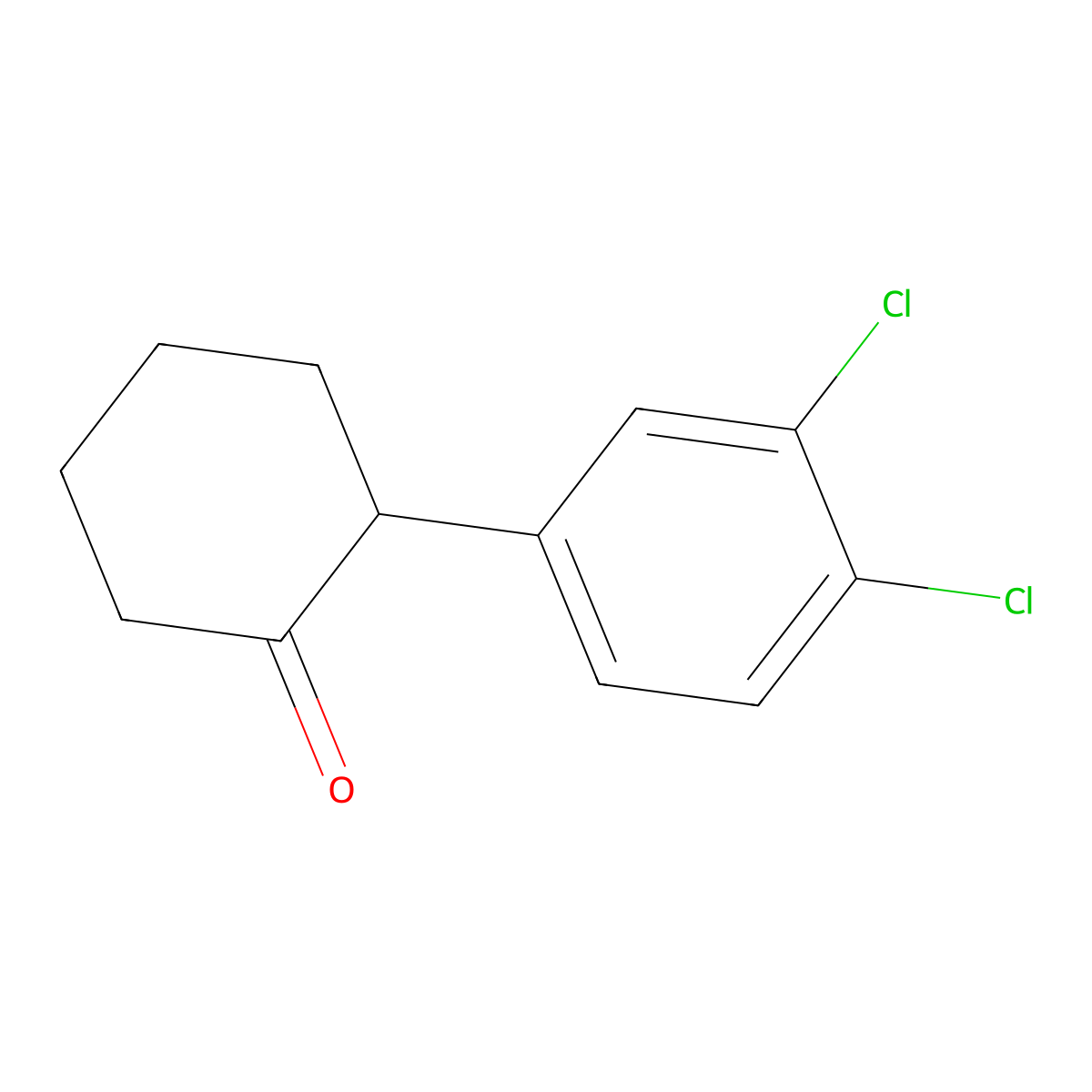 2-(3,4-Dichlorophenyl)cyclohexan-1-one molecular structure, CAS 851337-43-4