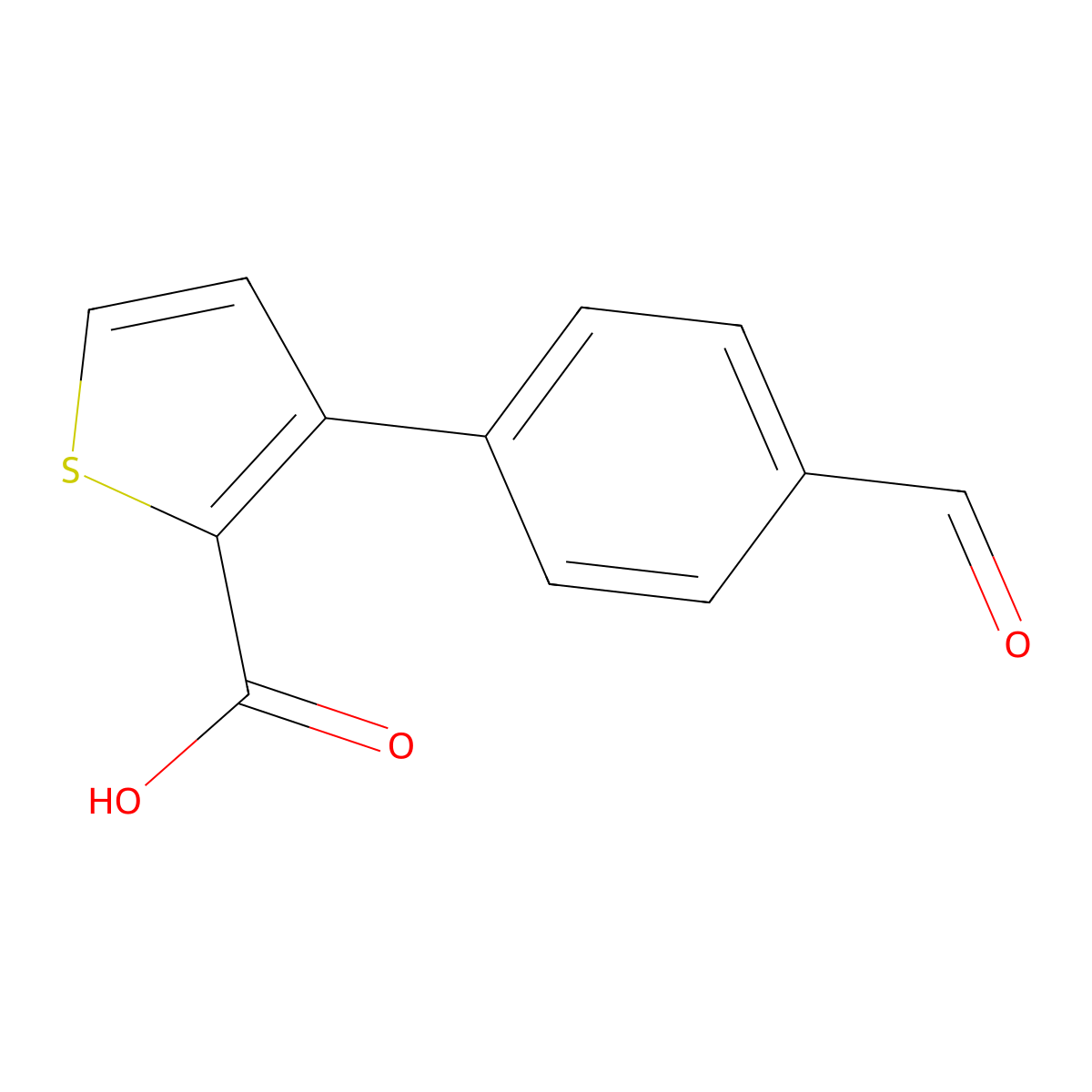 4-(2-Carboxythiophen-3-YL)benzaldehyde molecular structure, CAS 851340-17-5