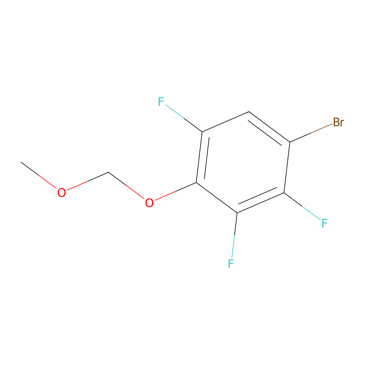1-Bromo-2,3,5-trifluoro-4-(methoxymethoxy)benzene molecular structure, CAS 851341-31-6