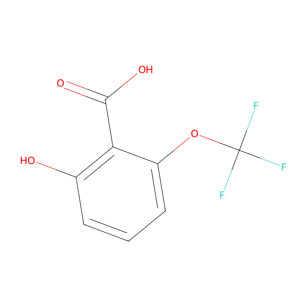 2-Hydroxy-6-(trifluoromethoxy)benzoic acid molecular structure, CAS 851341-50-9