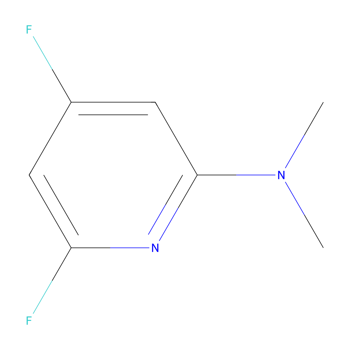 4,6-difluoro-N,N-dimethylpyridin-2-amine molecular structure, CAS 851342-05-7