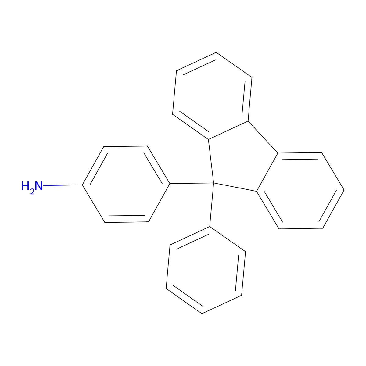 4-(9-Phenyl-9H-fluoren-9-yl)aniline molecular structure, CAS 851343-45-8