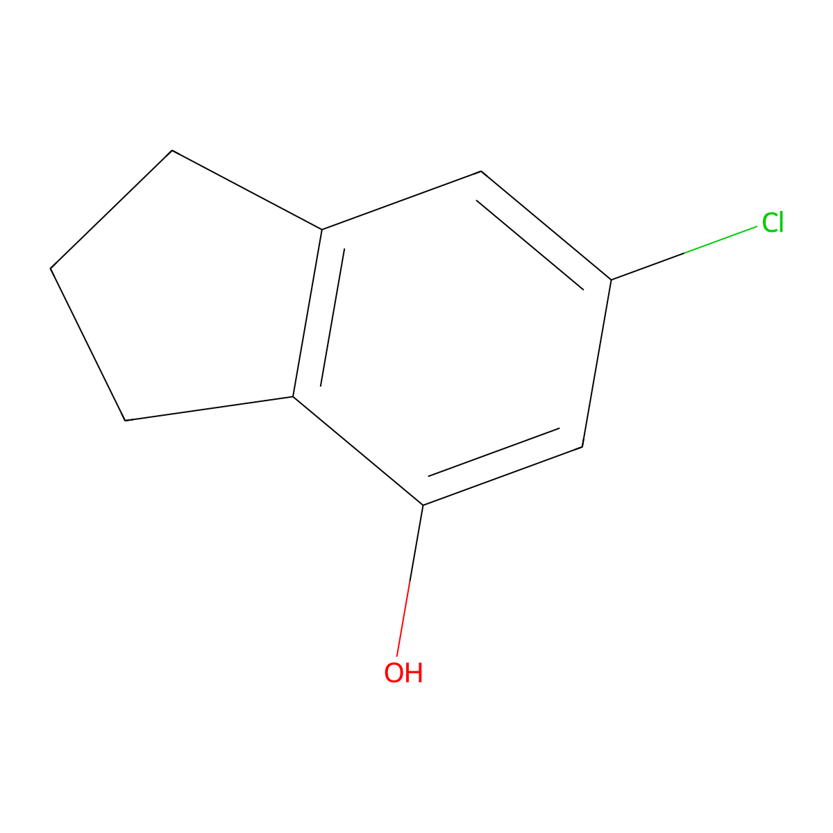 6-chloro-2,3-dihydro-1H-inden-4-ol molecular structure, CAS 851344-53-1