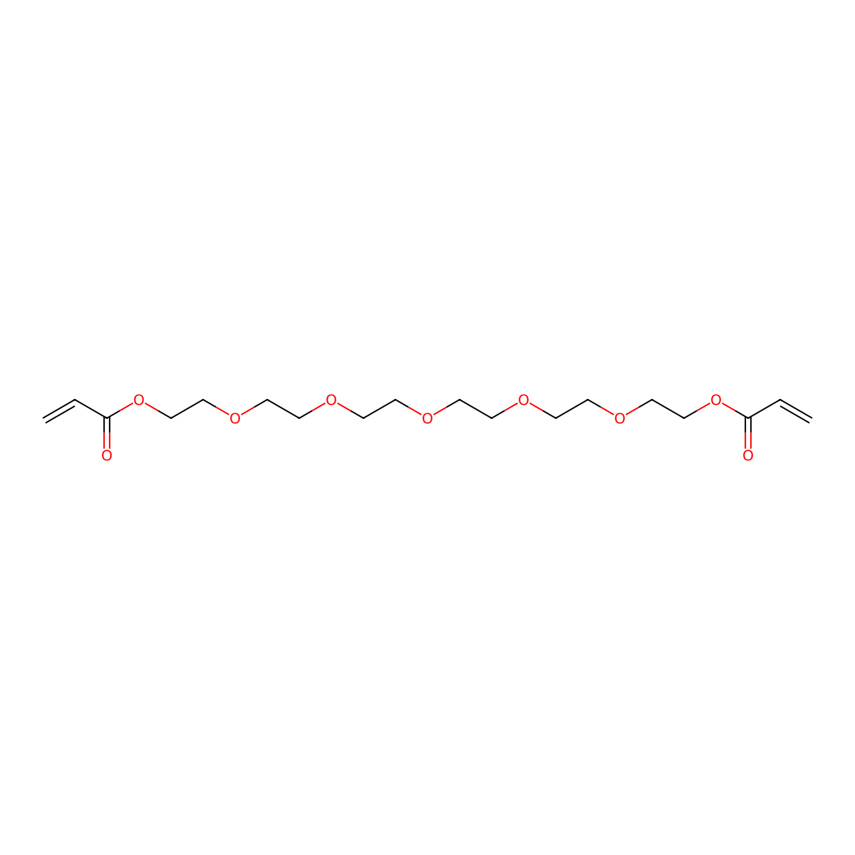 3,6,9,12,15-Pentaoxaheptadecane-1,17-diyl diacrylate molecular structure, CAS 85136-58-9