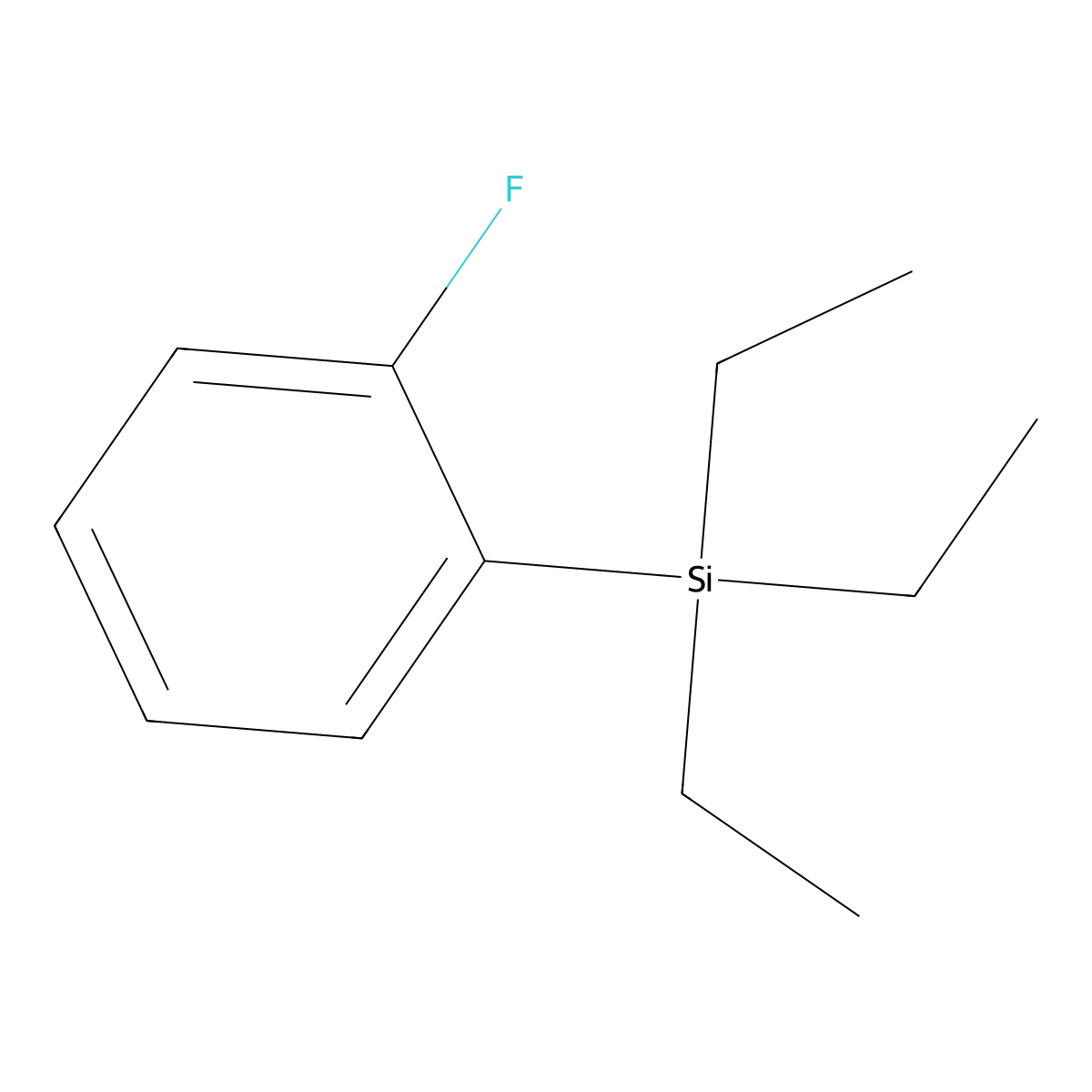 Silane, triethyl(2-fluorophenyl)- molecular structure, CAS 851368-02-0