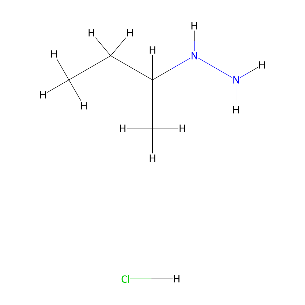(1-Methylpropyl)-hydrazine hydrochloride (1:1) molecular structure, CAS 851377-62-3