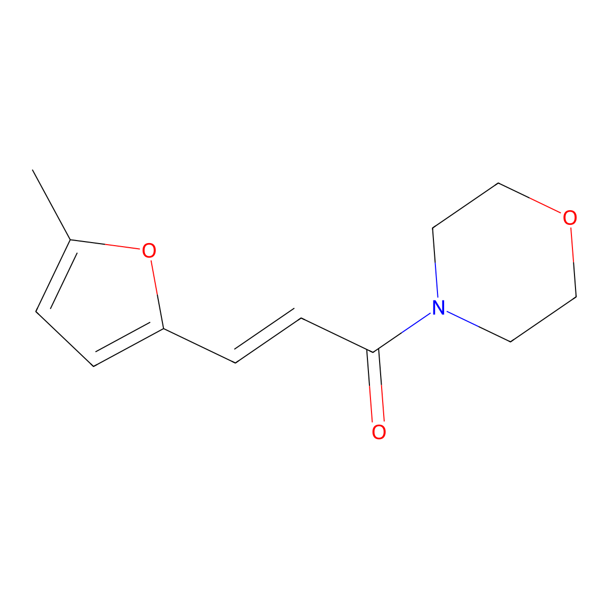3-(5-Methylfuran-2-yl)-1-morpholin-4-ylprop-2-en-1-one molecular structure, CAS 851384-24-2