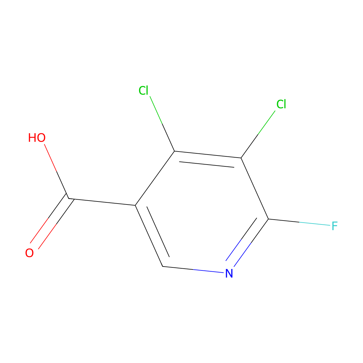 4,5-Dichloro-6-fluoro-nicotinic acid molecular structure, CAS 851386-27-1
