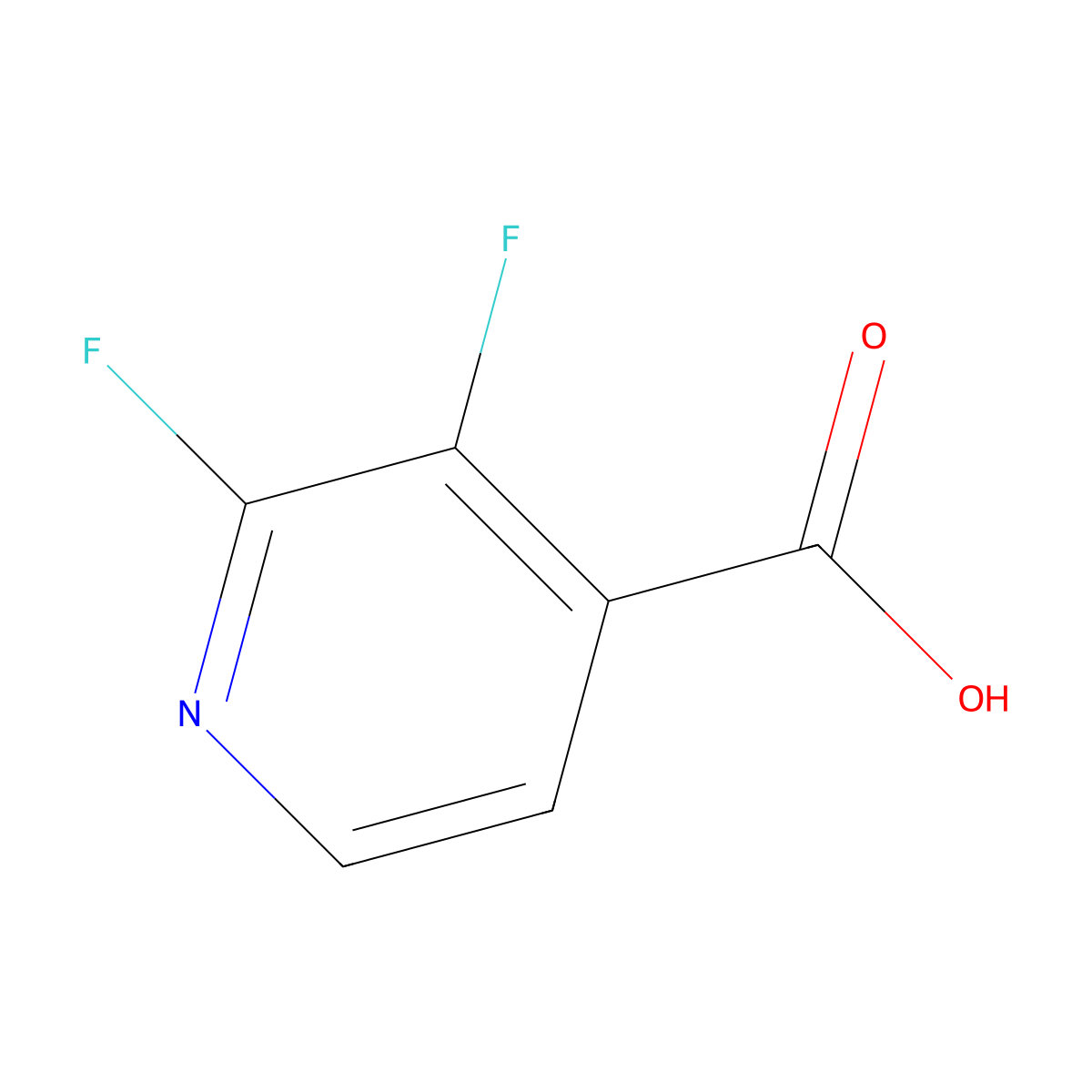 2,3-Difluoropyridine-4-carboxylic acid molecular structure, CAS 851386-31-7
