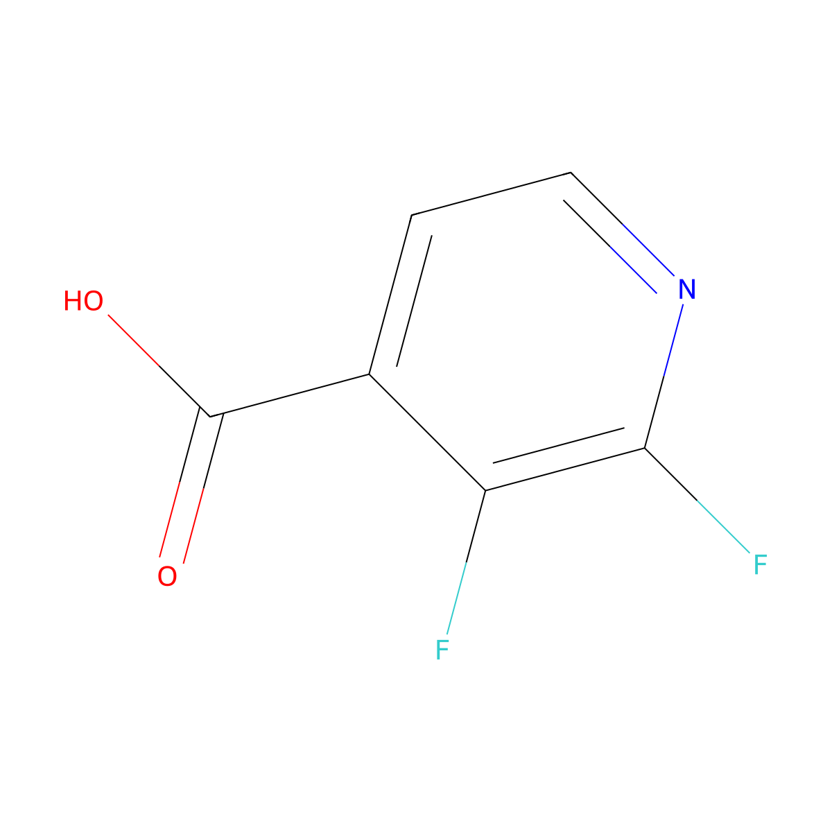 2,3-Difluoropyridine-4-carboxylic acid molecular structure, CAS 851386-31-7
