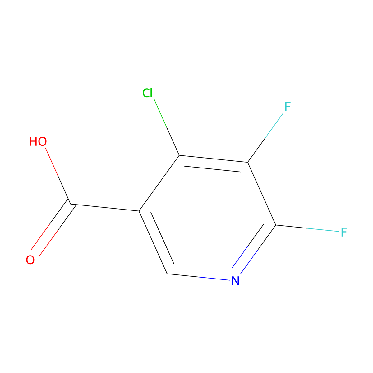 4-Chloro-5,6-difluoropyridine-3-carboxylic acid molecular structure, CAS 851386-32-8