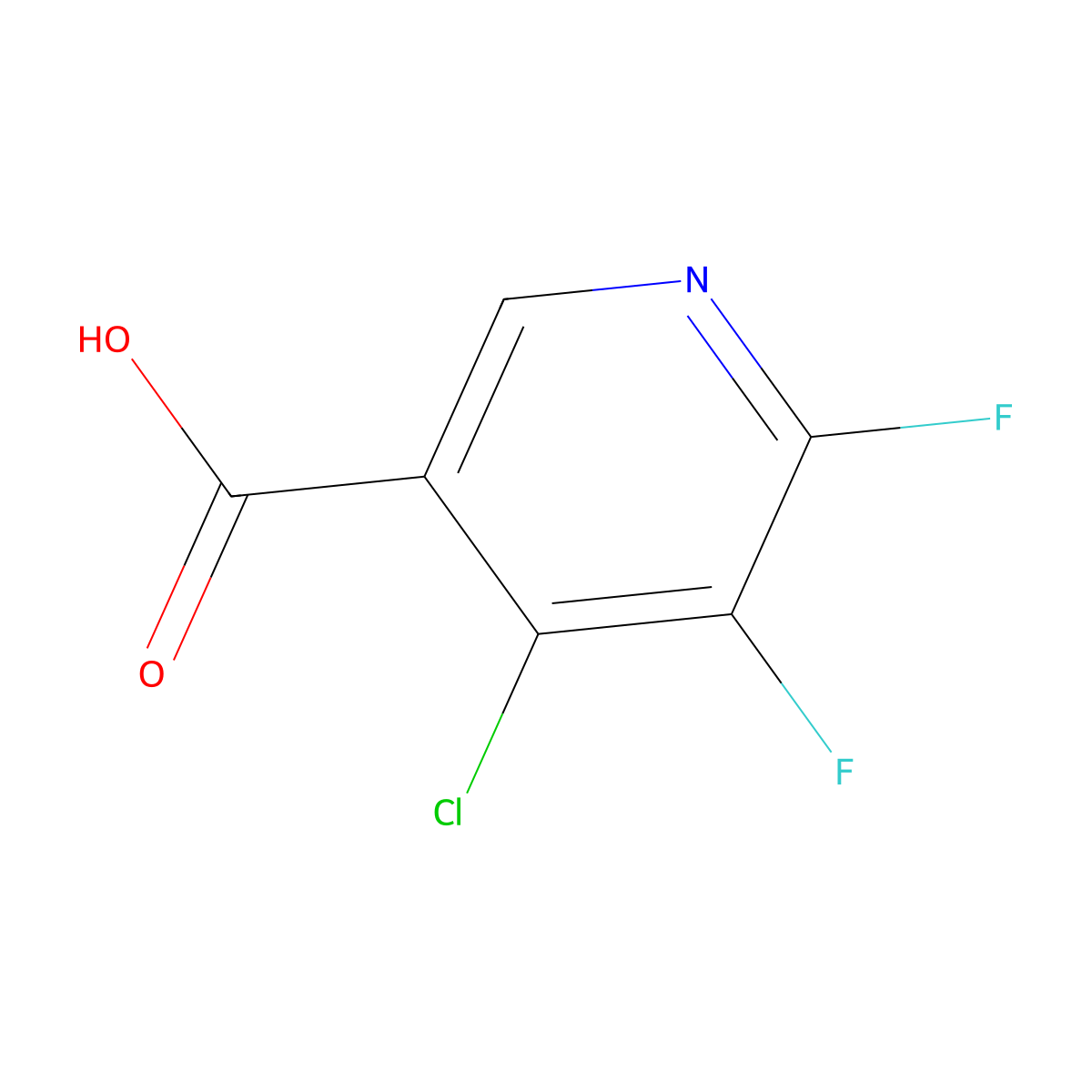 4-Chloro-5,6-difluoropyridine-3-carboxylic acid molecular structure, CAS 851386-32-8