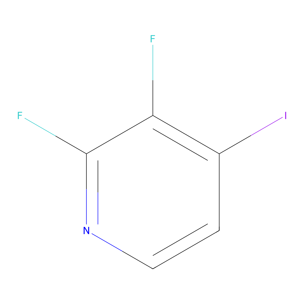 2,3-Difluoro-4-iodopyridine molecular structure, CAS 851386-34-0