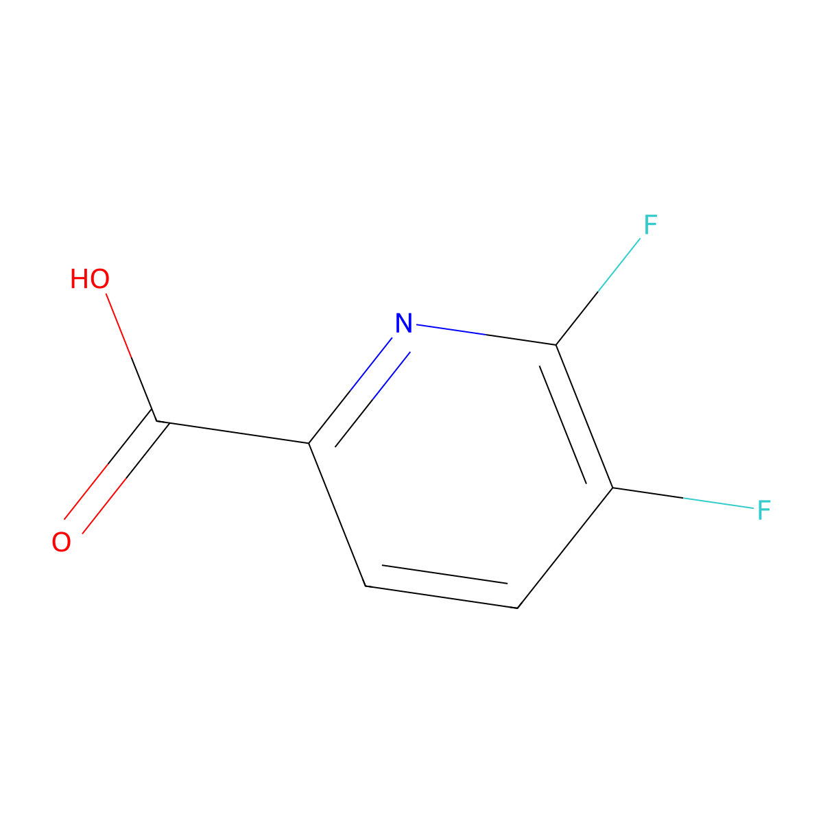 5,6-difluoropyridine-2-carboxylic Acid molecular structure, CAS 851386-38-4