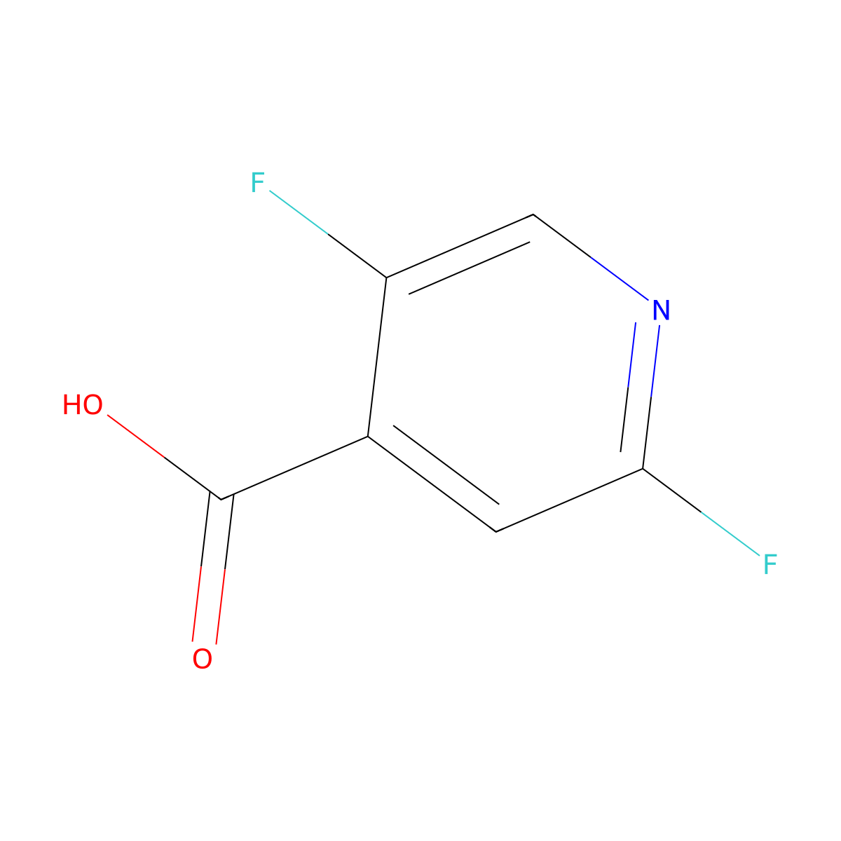 2,5-Difluoropyridine-4-carboxylic acid molecular structure, CAS 851386-39-5