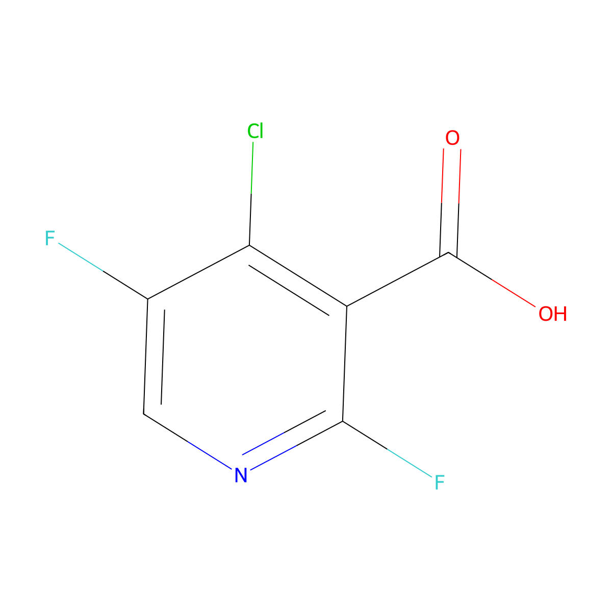 4-Chloro-2,5-difluoropyridine-3-carboxylic acid molecular structure, CAS 851386-42-0