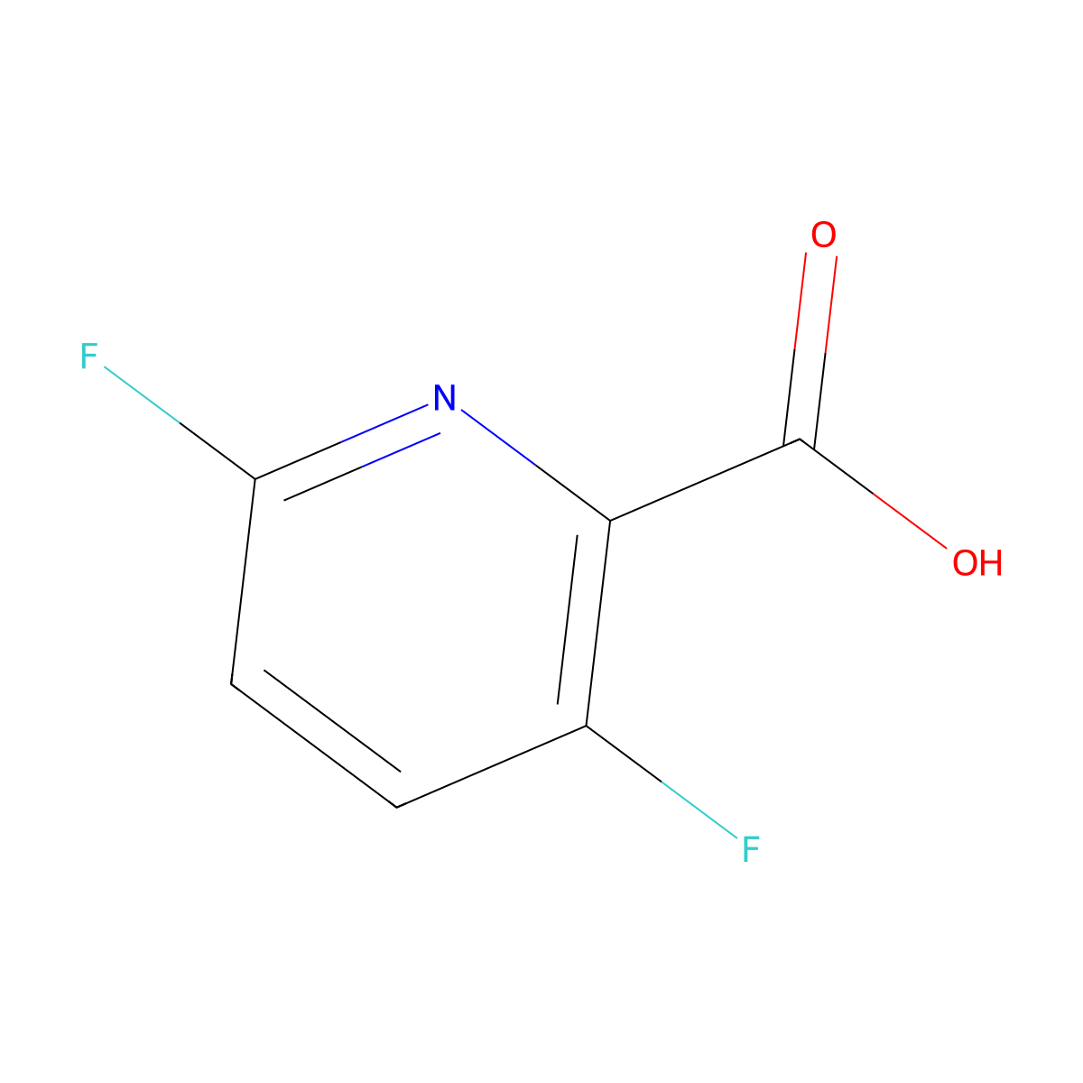 3,6-difluoropyridine-2-carboxylic Acid molecular structure, CAS 851386-45-3