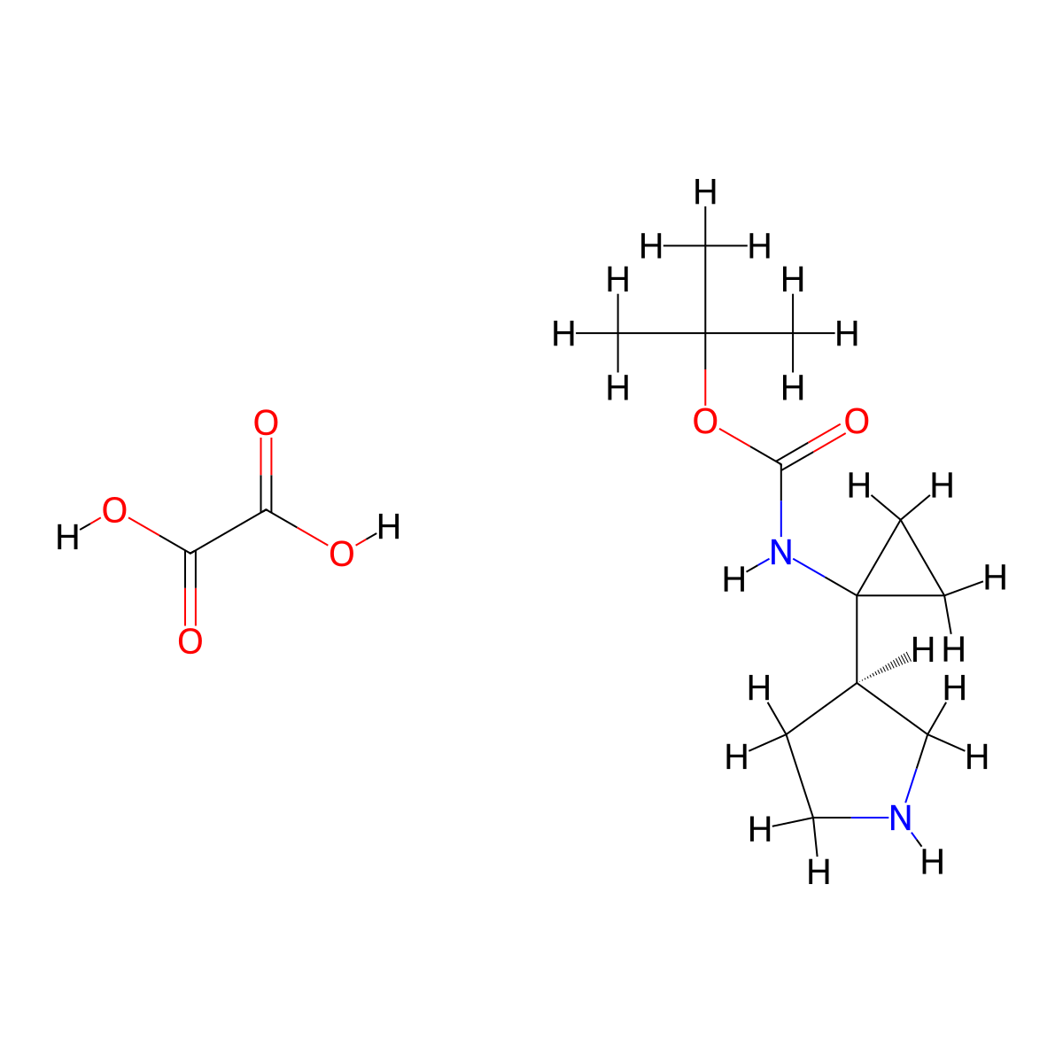 (R)-tert-Butyl (1-(pyrrolidin-3-yl)cyclopropyl)carbamate oxalate molecular structure, CAS 851388-56-2