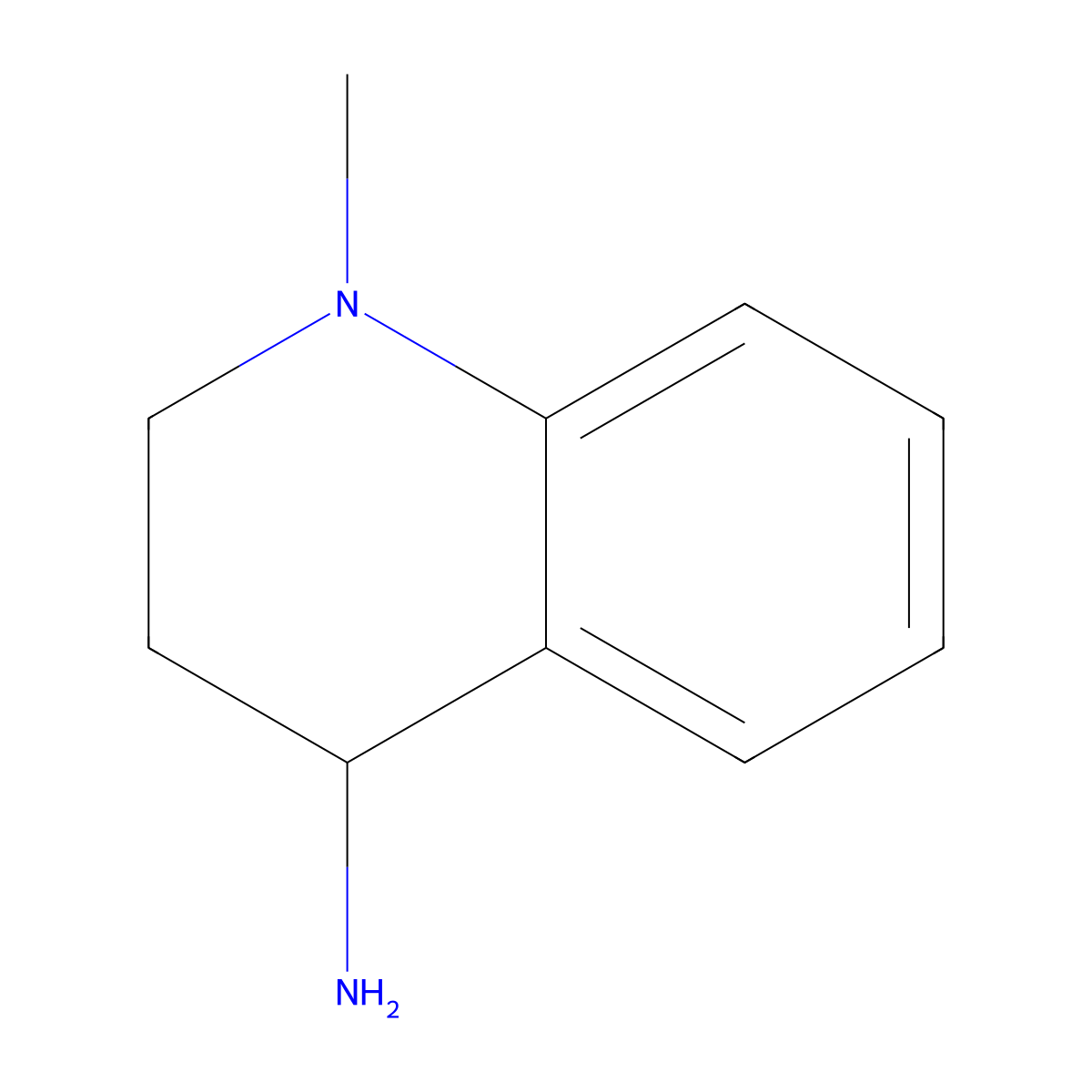 1-Methyl-1,2,3,4-tetrahydroquinolin-4-amine molecular structure, CAS 851390-46-0