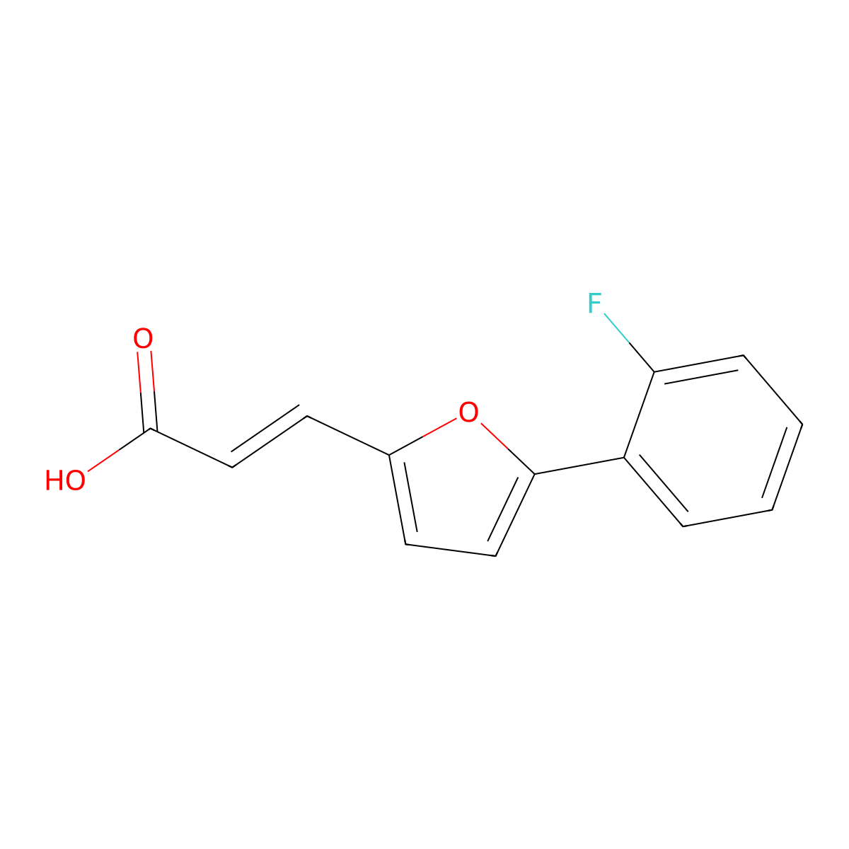 3-[5-(2-Fluorophenyl)furan-2-yl]prop-2-enoic acid molecular structure, CAS 851398-31-7