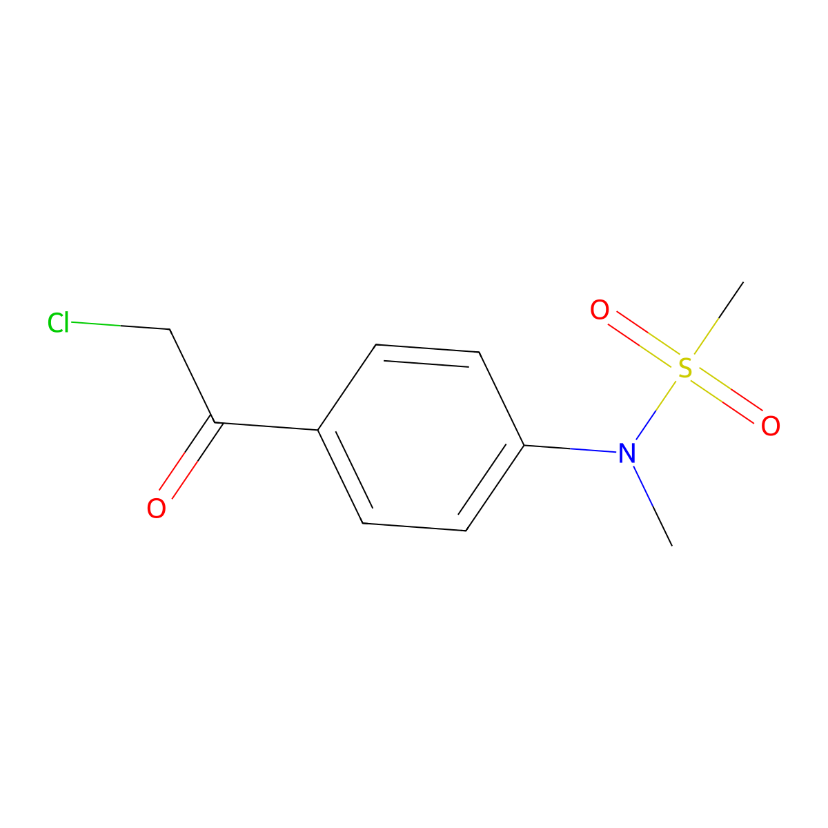 N-(4-(2-chloroacetyl)phenyl)-N-methylmethanesulfonamide molecular structure, CAS 851398-37-3