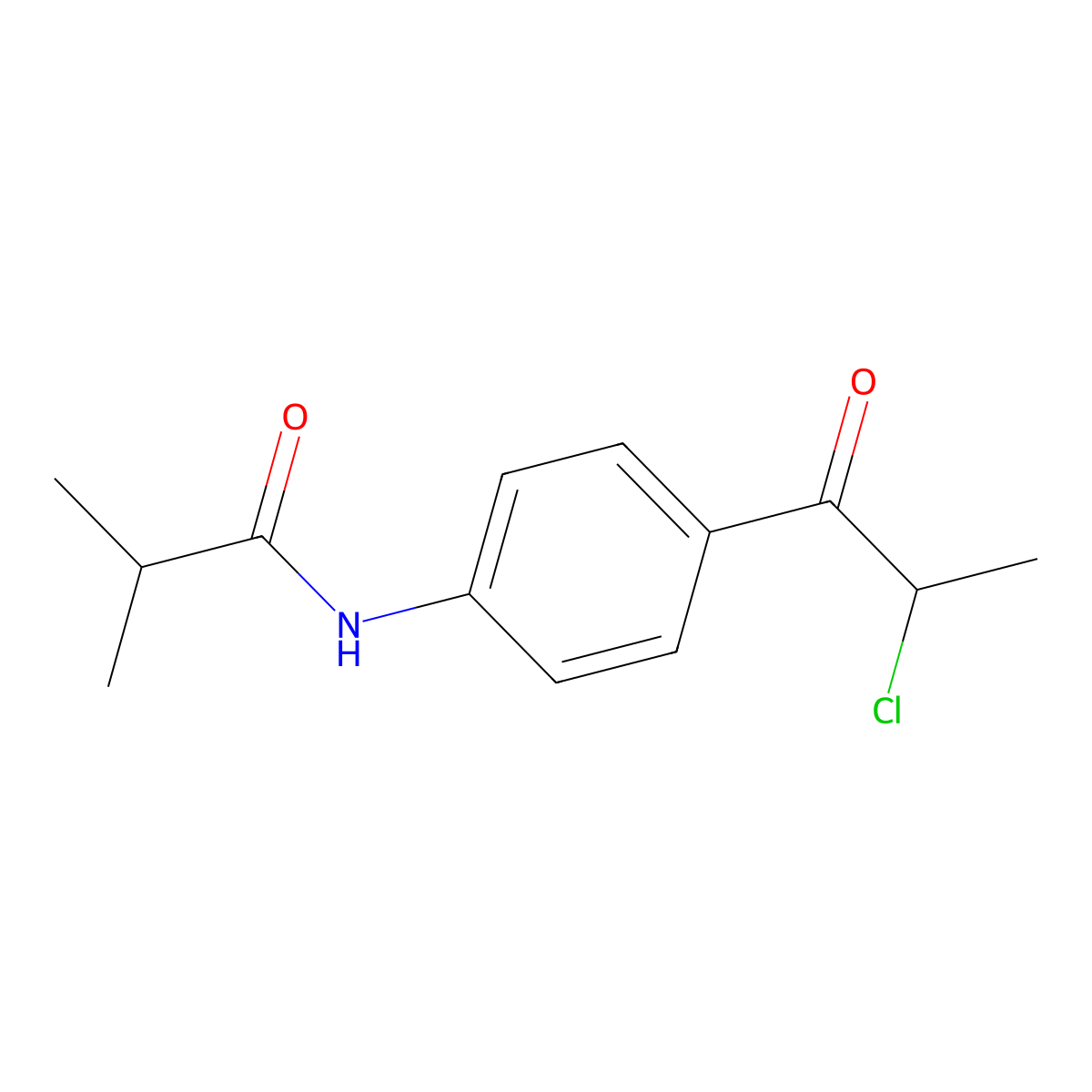 N-[4-(2-chloropropanoyl)phenyl]-2-methylpropanamide molecular structure, CAS 851398-75-9