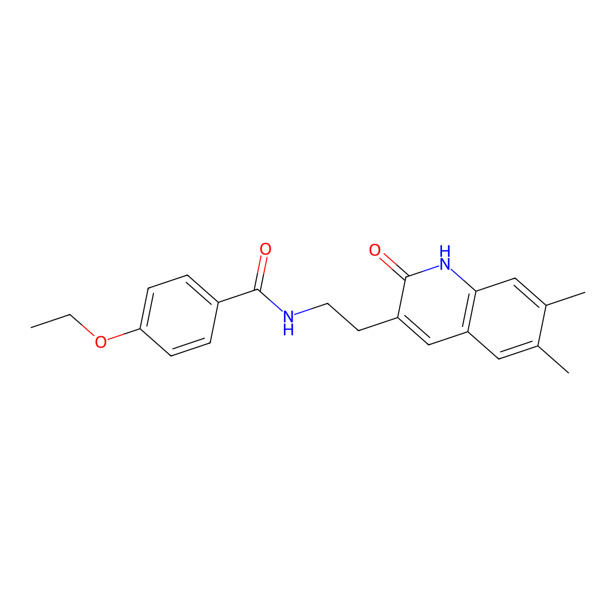 N-[2-(6,7-dimethyl-2-oxo-1H-quinolin-3-yl)ethyl]-4-ethoxybenzamide molecular structure, CAS 851402-88-5