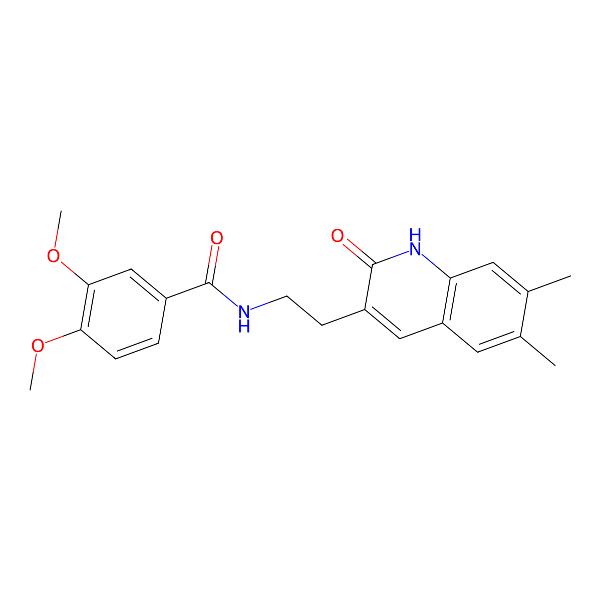 N-(2-(6,7-dimethyl-2-oxo-1,2-dihydroquinolin-3-yl)ethyl)-3,4-dimethoxybenzamide molecular structure, CAS 851403-01-5