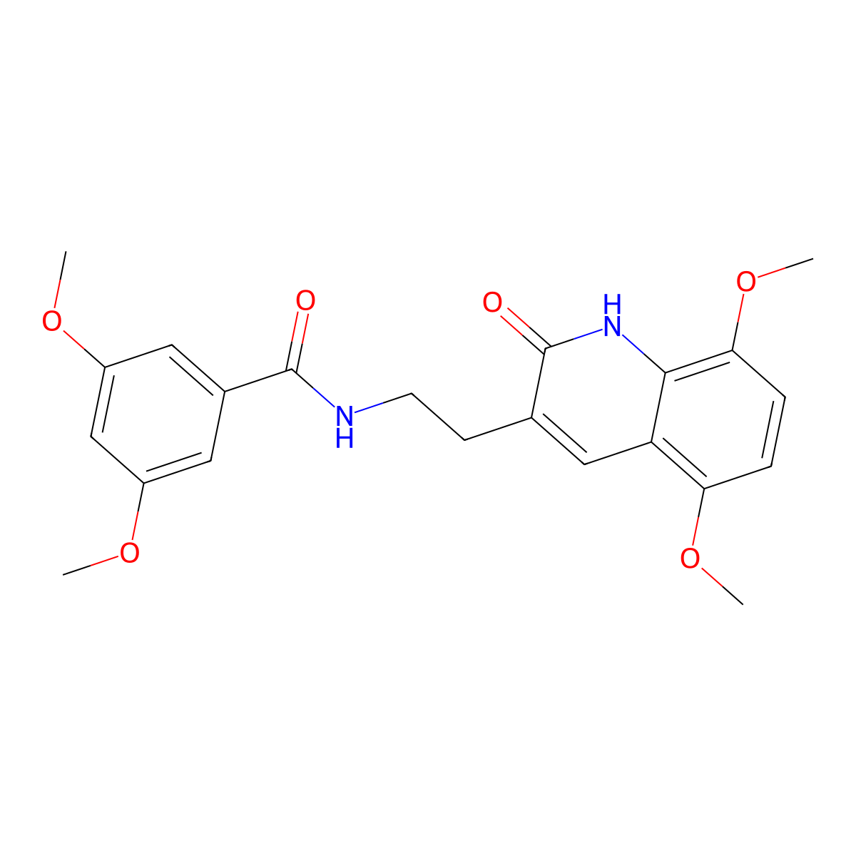 N-(2-(5,8-dimethoxy-2-oxo-1,2-dihydroquinolin-3-yl)ethyl)-3,5-dimethoxybenzamide molecular structure, CAS 851403-40-2