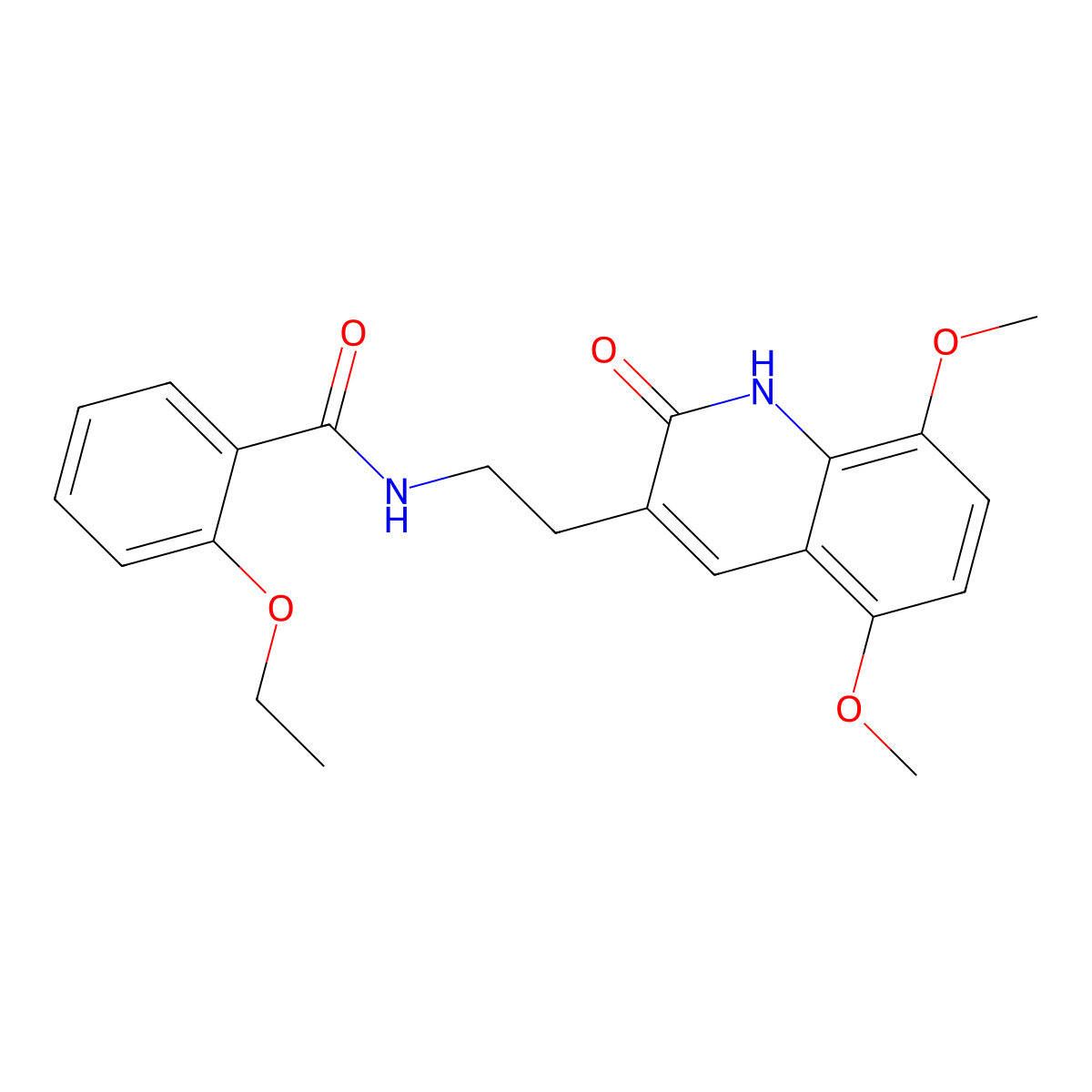 N-[2-(5,8-dimethoxy-2-oxo-1H-quinolin-3-yl)ethyl]-2-ethoxybenzamide molecular structure, CAS 851403-49-1