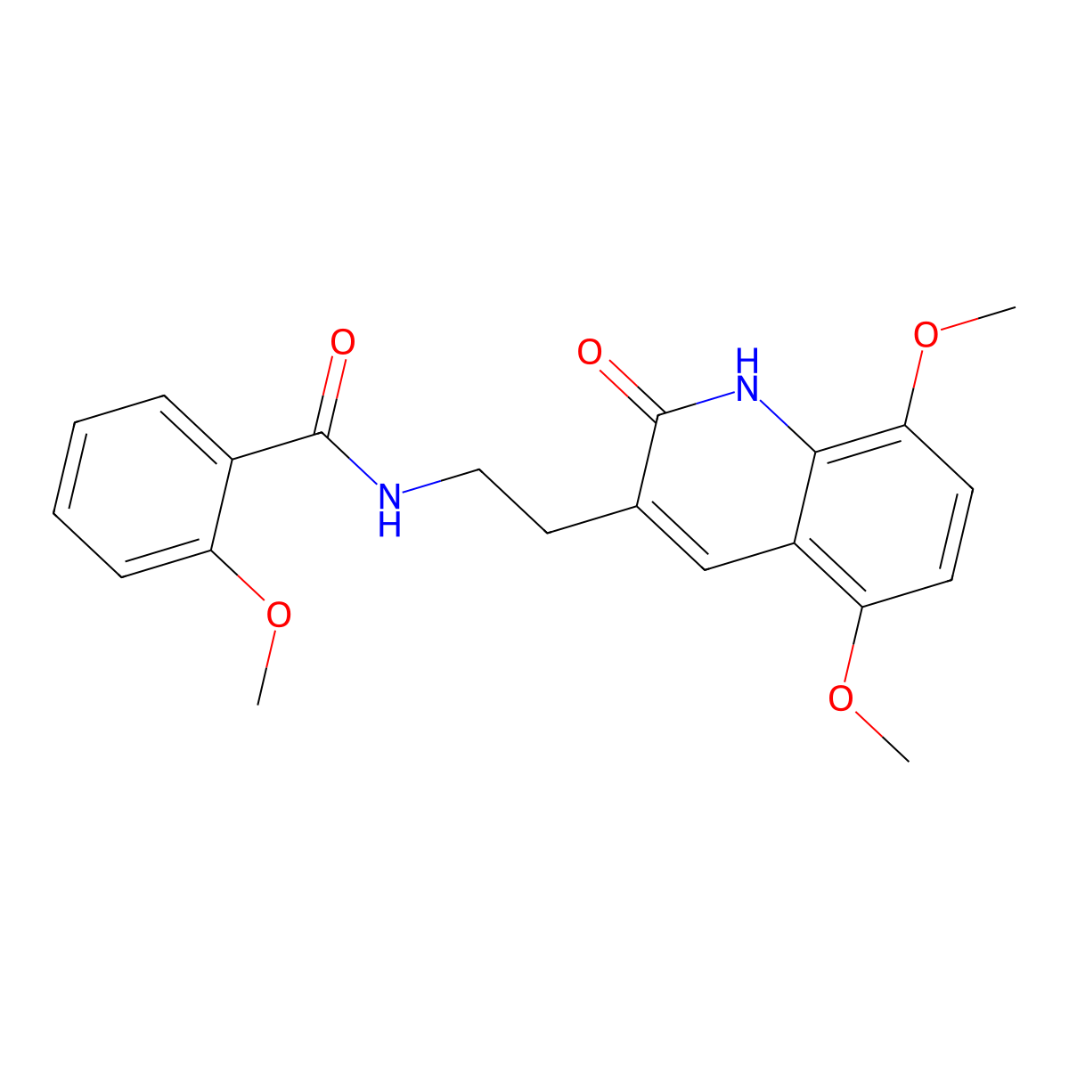 N-[2-(5,8-dimethoxy-2-oxo-1H-quinolin-3-yl)ethyl]-2-methoxybenzamide molecular structure, CAS 851403-76-4
