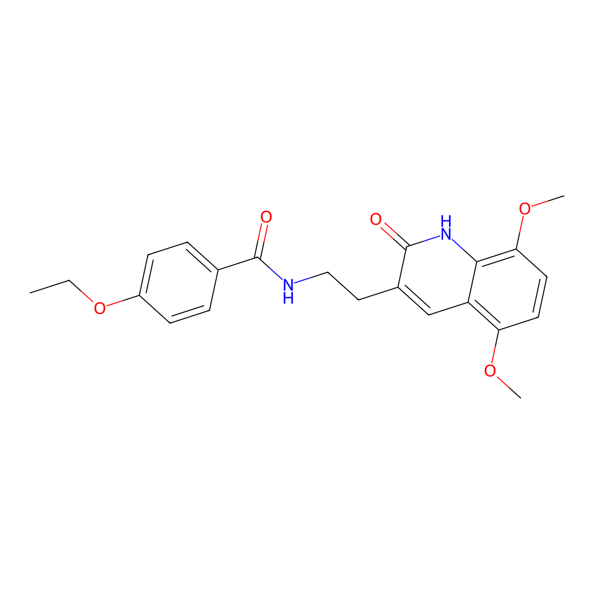 N-[2-(5,8-dimethoxy-2-oxo-1H-quinolin-3-yl)ethyl]-4-ethoxybenzamide molecular structure, CAS 851403-82-2