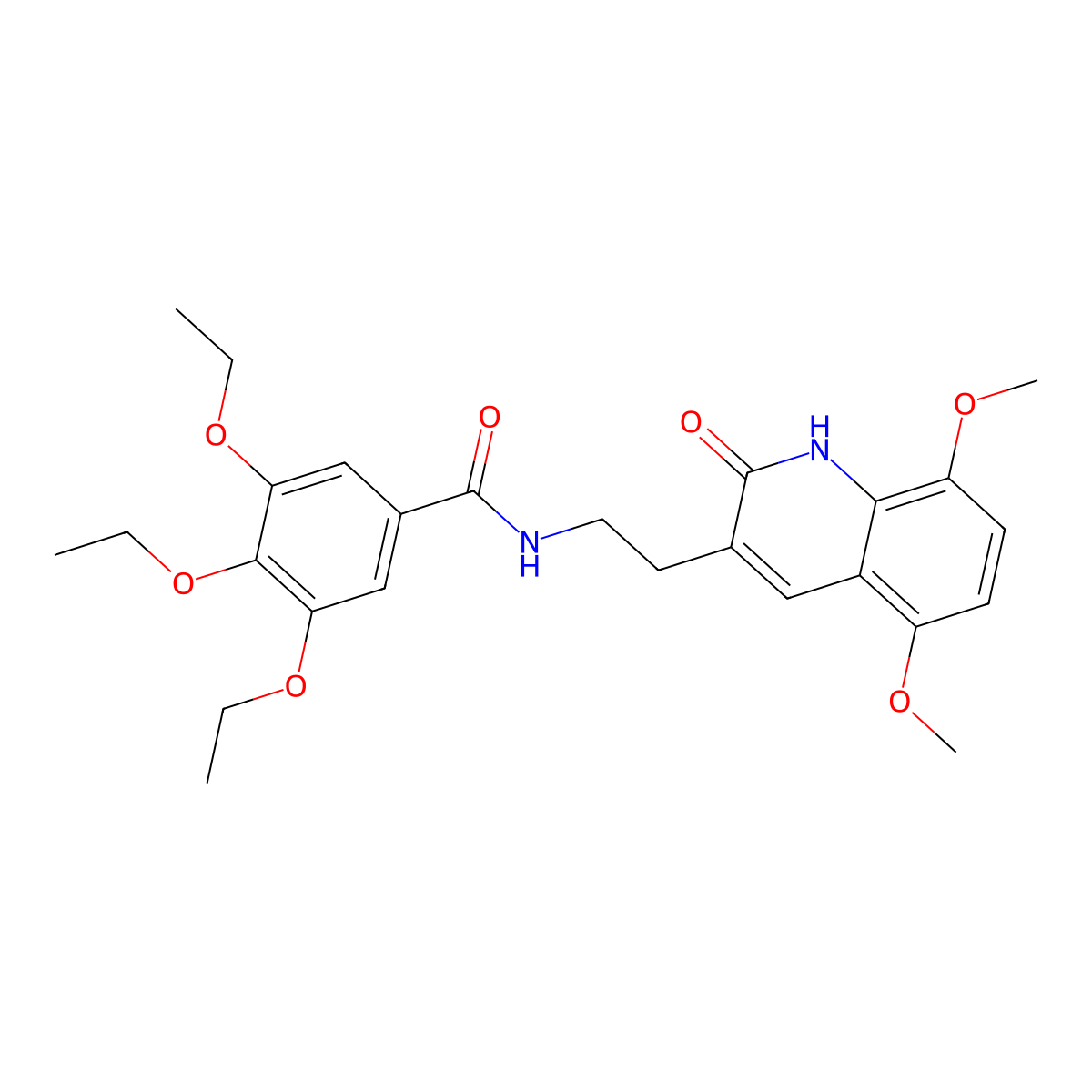 N-[2-(5,8-dimethoxy-2-oxo-1H-quinolin-3-yl)ethyl]-3,4,5-triethoxybenzamide molecular structure, CAS 851403-85-5