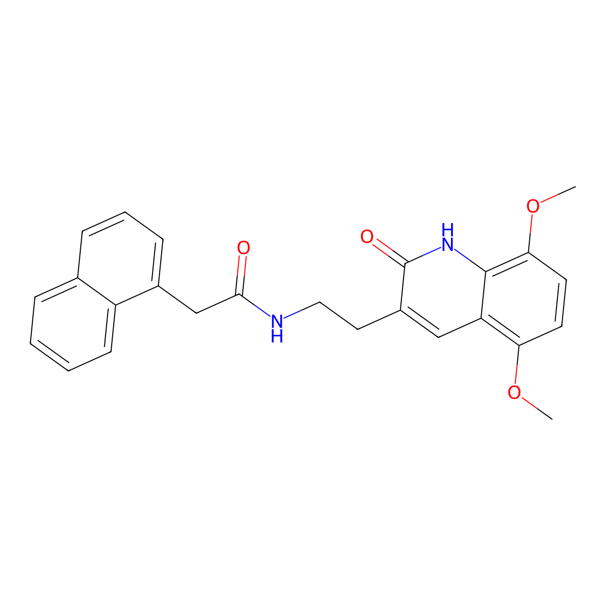 N-(2-(5,8-dimethoxy-2-oxo-1,2-dihydroquinolin-3-yl)ethyl)-2-(naphthalen-1-yl)acetamide molecular structure, CAS 851403-90-2