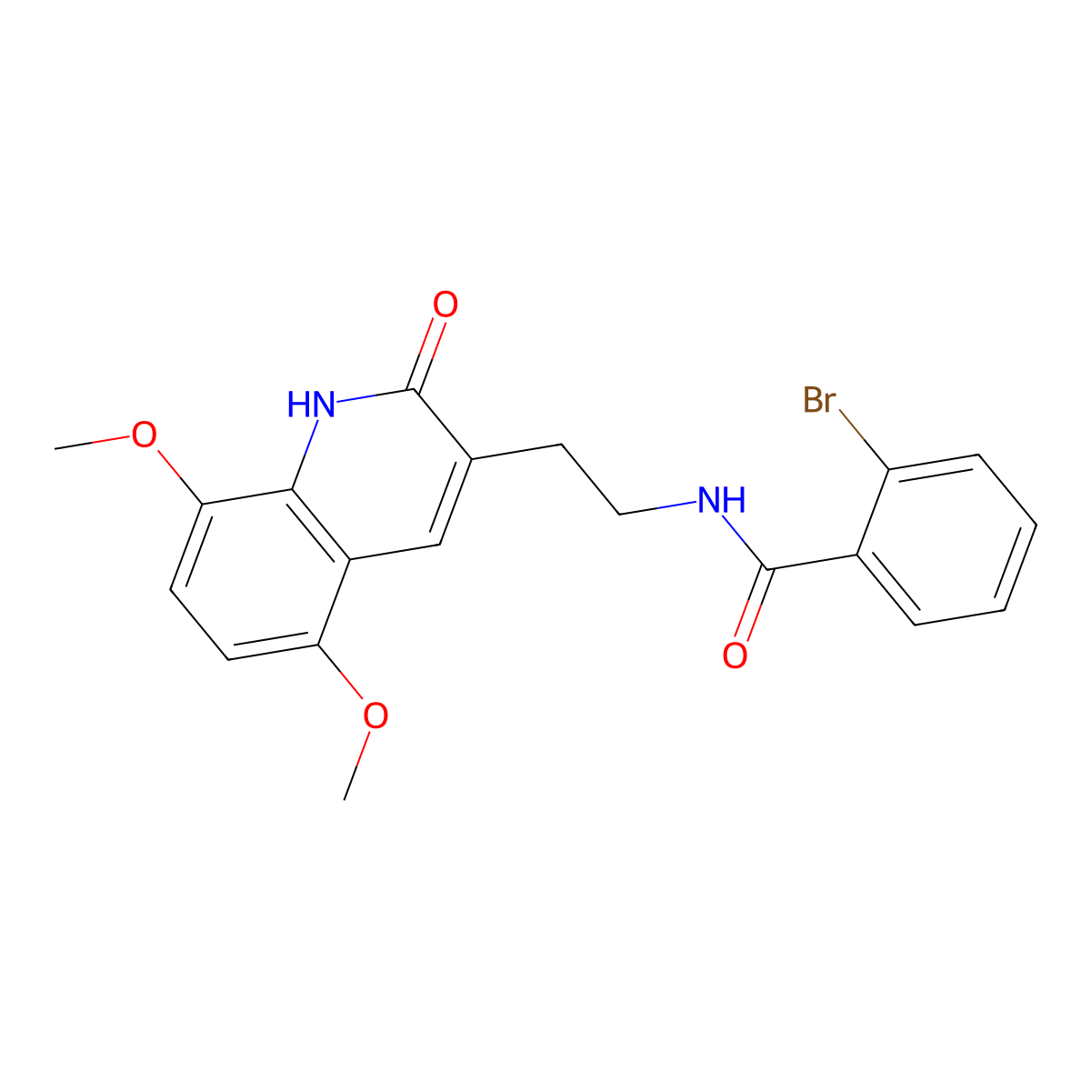 2-bromo-N-[2-(5,8-dimethoxy-2-oxo-1H-quinolin-3-yl)ethyl]benzamide molecular structure, CAS 851403-93-5