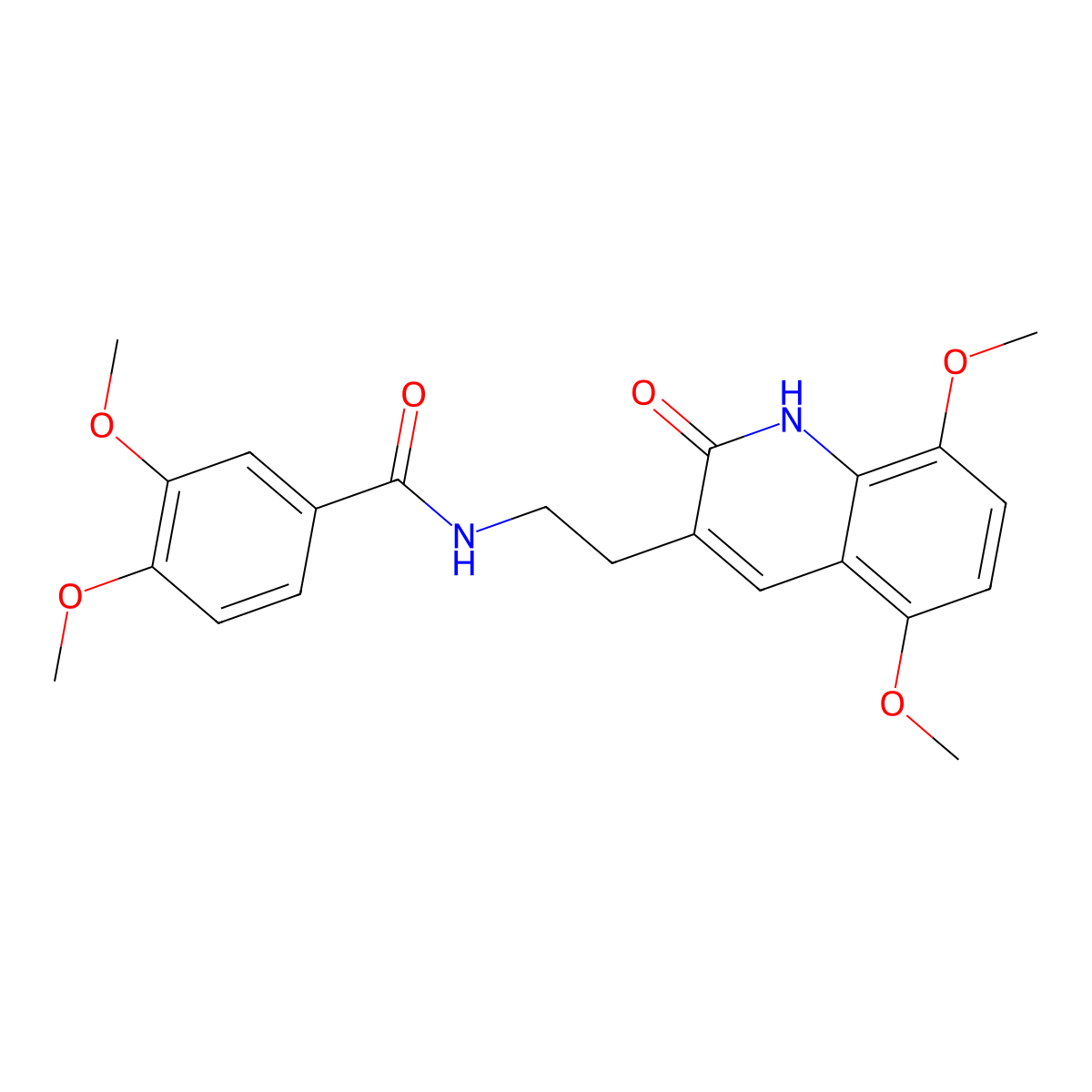 N-[2-(5,8-dimethoxy-2-oxo-1H-quinolin-3-yl)ethyl]-3,4-dimethoxybenzamide molecular structure, CAS 851403-99-1