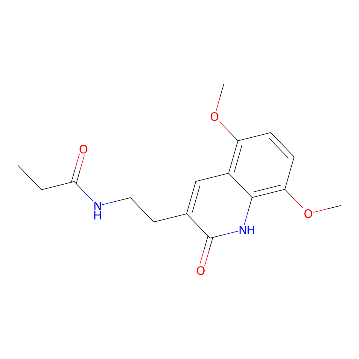 N-(2-(5,8-dimethoxy-2-oxo-1,2-dihydroquinolin-3-yl)ethyl)propionamide molecular structure, CAS 851404-15-4